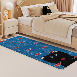 Alfombra infantil rectangular antideslizante con estampado de dibujos animados de Crayon Fishbowl para dormitorio, estudio, baño, lavable con agua. - Product Image 4