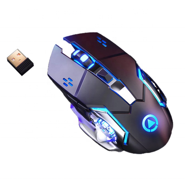 A4 Wireless Gaming 1600 DPI LED Rechargeable 2.4G Adjustable Gamer Silent Mouse Mute Gamer Mouse Game Mice for PC Laptop