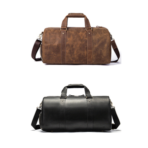 OEM Custom Logo Personalised Handmade Full Grain Leather Duffel Bag Large Travel Mens Weekender <strong>Luggage</strong> Bag <strong>Holdall</strong> Overnight - Product Image 3