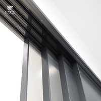 Factory Price Narrow Frame Double Tempered Glass Aluminum Fiberglass Partition Slide Systems Modern Waterproof Glass Sliding