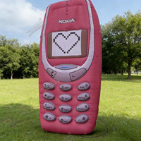 Téléphone portable géant gonflable rétro rose Zhenmei (style Nokia) – Modèle gonflable pour événements et publicité – Vente directe usine