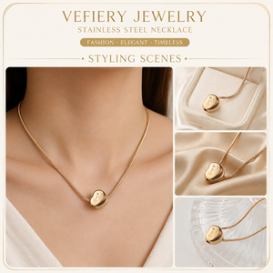 Collier en acier inoxydable tendance pour femmes, bijoux à porter au quotidien - Product Image 2