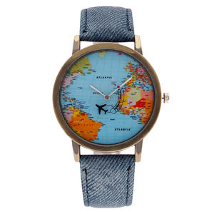 Montre à quartz pour hommes avec cadran en alliage World Earth <span class=keywords><strong>Avion</strong></span> du fabricant - Product Image 1
