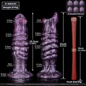 N-MR5311 Fantasy Silicone Penis Sleeves Ovipositor Monster <b>Dildo</b> Sex Toy - Product Image 6