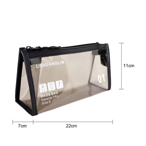 กระเป๋าใส่เครื่องสำอางแบบซิปสำหรับเดินทาง กันน้ำ ผลิตจาก PVC โปร่งใส รับผลิตตามแบบส่วนตัว (Private Label) - Product Image 2