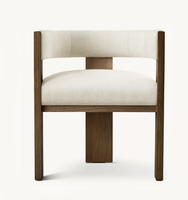 Fauteuil en Velours Moderne Style Nordique pour Hôtel et Restaurant, Chaise de Salle à Manger en Velours, Fauteuil en Bois pour Salon