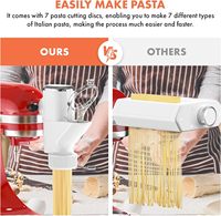Accessoire presse-pâtes pour robot culinaire avec 7 plaques interchangeables (métal et plastique) – Crée 7 formes de pâtes, facile à utiliser et à nettoyer
