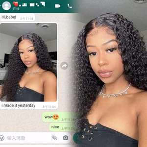 Peluca de Cabello de Grado 12A, Proveedores de Cabello Camboyano, de 12 a 30 Pulgadas # Peluca de Ondas Profundas con Frente de Encaje N 13X4 - Product Image 4