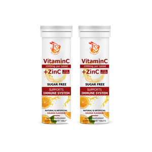 Tabletas Efervescentes Oem Odm con Vitamina C y Zinc, Refuerzo Inmunológico, Antioxidante, Alta Potencia, Sabor Naranja, Suplementos Vitamínicos - Product Image 1