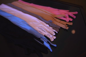 Seksi dirsek uzun yaz sıkı beyaz toplu şeffaf dantel renk gg düğün gelin kız gelin tül eldivenler kadınlar için - Product Image 6
