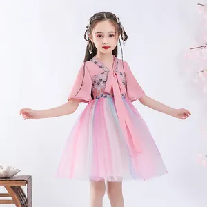 Children's Clothing Cheongsam 2020 Summer Chinese National Costume 3-12 Years Old Girl Dress B05