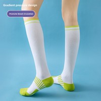 Chaussettes de sport en nylon pour femmes - Absorbantes, antidérapantes, respirantes, anti-odeurs, chaussettes de compression pour mollets, pour la course à pied, le yoga, le saut à la corde