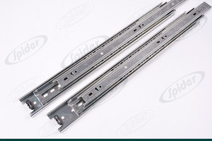 Ağır sanayi üç raylı paslanmaz çelik Tatami klavye braketi genişletilmiş kilitleme çekmece kayar ray rulman yemek - Product Image 4