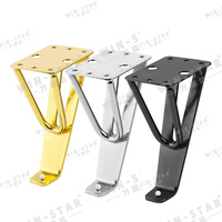 WINSTAR Langlebige Qualitäts-Möbelfüße Schräge Goldene Eisenguss Moderne Sofa- und Bettbeine