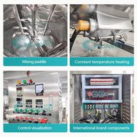 Machine à homogénéiser et mélanger pour la fabrication de conditionneurs, pâtes à vaisselle, savons liquides, liquides de lavage, shampoings et détergents