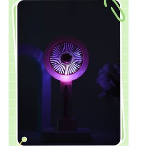Nuevo Ventilador de Escritorio Eléctrico Mini Recargable Portátil con Luz Nocturna, 3 Velocidades de Viento, para Uso en Garaje, Auto y Hotel - Product Image 2