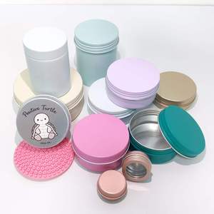 Boîtes en aluminium de 80g, pots en métal, bidons en aluminium, boîtes rondes en aluminium avec fenêtre transparente - Product Image 3