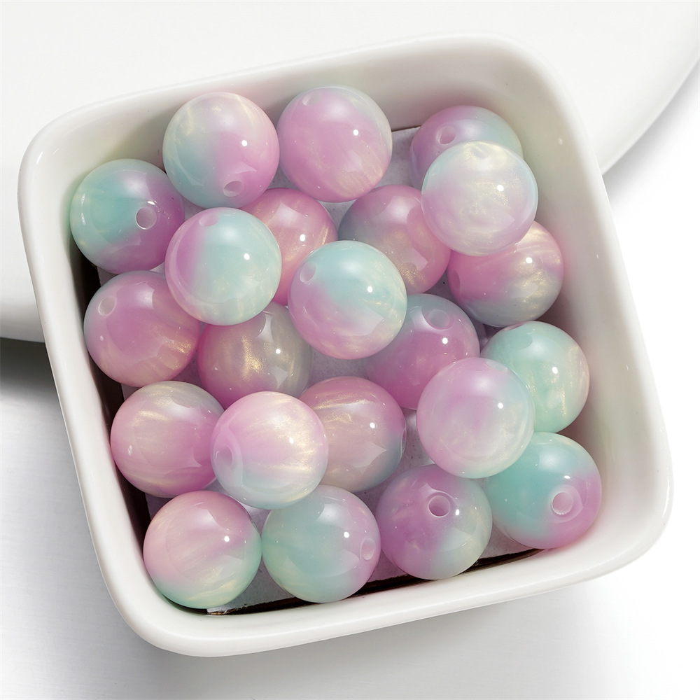 Perles nuage bicolores bleu clair-violet