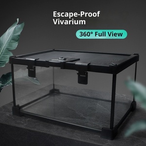 Reptilien glas <span class=keywords><strong>Terrarium</strong></span> Tank 8 "x 8" x 12 "obere Öffnungs tür Voll ansicht Ökologischer Tank Amphbinas Glas Lebensraum Gehärtetes Glas - Product Image 3