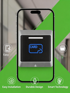 Lecteur de carte IC intelligent 13,56 MHz IP65 prenant en charge le protocole ISO15693 avec sortie Wiegand pour système de contrôle d'accès - Product Image 2