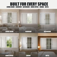 Volets de fenêtre en bois et aluminium sur mesure à lamelles réglables pour ventilation et ombrage, pour villas, appartements, hôtels, projets USA et maisons