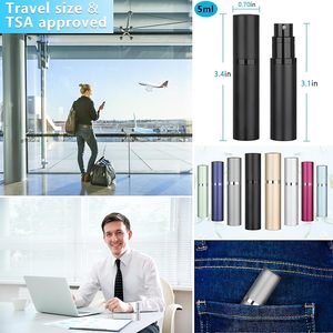 Luxury Electroplating 20ml <b>Black</b> Cylinder Mini Glass Refillable Perfume Fine Mist <b>Pump</b> Sprayer Liquid Soap - Product Image 5