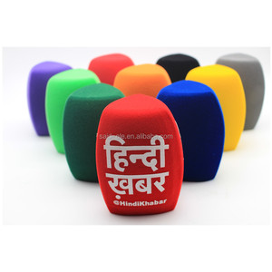 TV Canale Radio microfono bandiera logo personalizzato stampato macchina fotografica schiuma parabrezza tutti i colori disponibili 10 pcs MOQ - Product Image 5