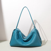 Bolso de Hombro de Cuero Genuino Minimalista Personalizado OEM para Mujer, Bolso de Mano de Cuero Versátil de Gran Capacidad para Uso Diario