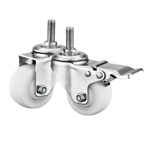 1,5 Zoll 2 Zoll Wheel <span class=keywords><strong>Caster</strong></span> mit Total Lock Brake Nylon Wasserdichte Rollen Schwenkbare Möbel Rollen Gummi PA Edelstahl - Product Image 3