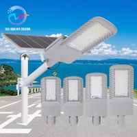 Lampadaires solaires LED étanches IP66 DC 200W ROHS pour usage routier, structure en alliage d'aluminium, télécommande, lumière du jour 6000K
