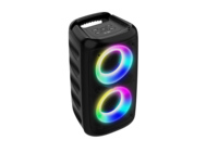 Haut-parleur sans fil portable 10W avec batterie rechargeable, lumières LED colorées pour karaoké et home cinéma HY3317