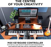 Controlador de Teclado Semipesado de 88 Teclas M-AUDIO Keystation 88 MK3, USB, Sintetizadores Virtuales Completos, DAW