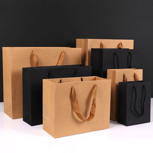 Wholesale Custom Luxury Paper <b>Bags</b> with Hot Stamping Ribbon Handles Recycled Materials for Gift & Clothing - Product Image 4