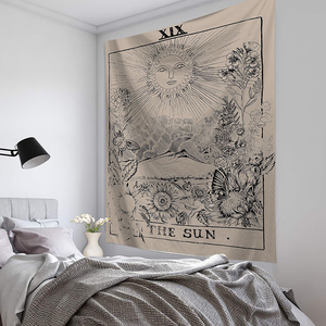 Mittelalter liches Europa Weissagung <span class=keywords><strong>Tarot</strong></span> Wandteppich der Mond Sonne Stern Wandbehang Wandteppiche - Product Image 4