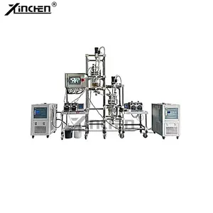 Chemical Lab Stainless Steel jacketed stainless steel reactor with mixing tanks vessel for distillation crystallization