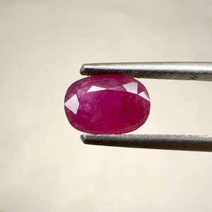 Rubis naturel certifié GIA de 3,05 carats, taille ovale, rose-rouge vif, précieux pour bague de luxe, pendentif, bijoux fins sur mesure - Product Image 1