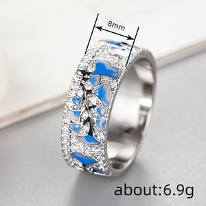 Anello A180 in Oro Bianco con Diamante, Anello di Fidanzamento da Donna con Diamante Naturale Taglio Brillante Rotondo Colore G, Design Floreale - Product Image 4