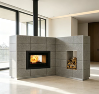 Cheminée électrique autoportante au design moderne pour appartement et chambre, haute efficacité, verre Schott, taille personnalisée, chauffage intérieur