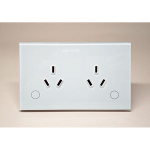 Lerlink Factory SAA Certificación Tuya Smart Outlet Zigbee Panel de vidrio Touch Wall Socket 10A AU Universal Double <span class=keywords><strong>Power</strong></span> <span class=keywords><strong>Point</strong></span> - Product Image 3