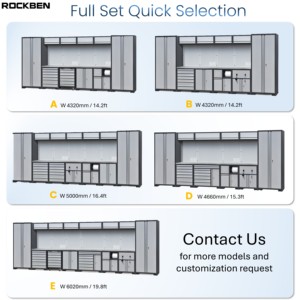 ROCKBEN <strong>Tool</strong> <strong>Set</strong> Cabinet Garage Equipment Storage System Metal Combination <strong>Mechanic</strong> Workshop <strong>Tool</strong> <strong>Box</strong> Drawer Heavy Duty Trolley - Product Image 2
