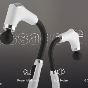 New <span class=keywords><strong>Professional</strong></span> Smart LCD Deep Tissue Massagem Gun Long-Handle U-Shaped Vibração Terapia Alívio da Dor Massageador - Product Image 3