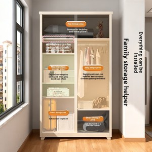 Armadio in Acciaio con Porte Scorrevoli per Camera da Letto e Balcone, Stile Lusso Leggero, Impermeabile e Resistente al Sole - Product Image 2