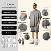 Shorts Bermuda amples en molleton 100 % coton 310 GSM, teinture pigmentaire, finition délavée effet vieilli, légèrement brossés, pour homme