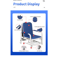 Silla de Acompañante Plegable y Ajustable de Acero, Multiusos, Portátil, de Diseño Moderno, para Hospital, Superventas