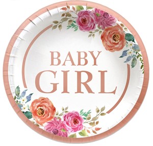 FDA chấp thuận 7-inch Vòng giấy dùng một lần tấm 350GSM bảng trắng '<span class=keywords><strong>hello</strong></span> Baby girl' trong Cmyk Nguồn cung cấp bên - Product Image 1