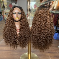 Peluca de Cabello Humano Natural sin Procesar con Cierre de Encaje 5x5, Cutícula Alineada, 100% Cabello Humano, Peluca Rizada de Lujo SDD