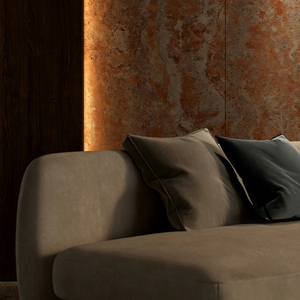 Panneaux muraux en pierre translucide rouge scintillante de design moderne 2820x1220mm, dalles d'agate transmettant la lumière - Product Image 3