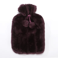 Bouteille d'eau chaude de luxe en fausse fourrure pelucheuse, capacité 2000 ml, avec caractéristiques douces pour compresses chaudes et thérapie par le froid, certifiée CE ISO