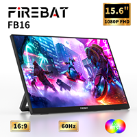 Moniteur portable 15,6 pouces 1080P FHD USB-C HDMI, écran externe pour ordinateur portable, téléphone, PS5, Switch, voyages, jeux, travail