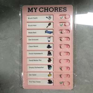 Tablero de Plástico Reutilizable con Lista de Tareas, Planificador Diario, Tabla de Tareas, Responsabilidad, Comportamiento para Niños, Tarjeta de Autodisciplina - Product Image 5